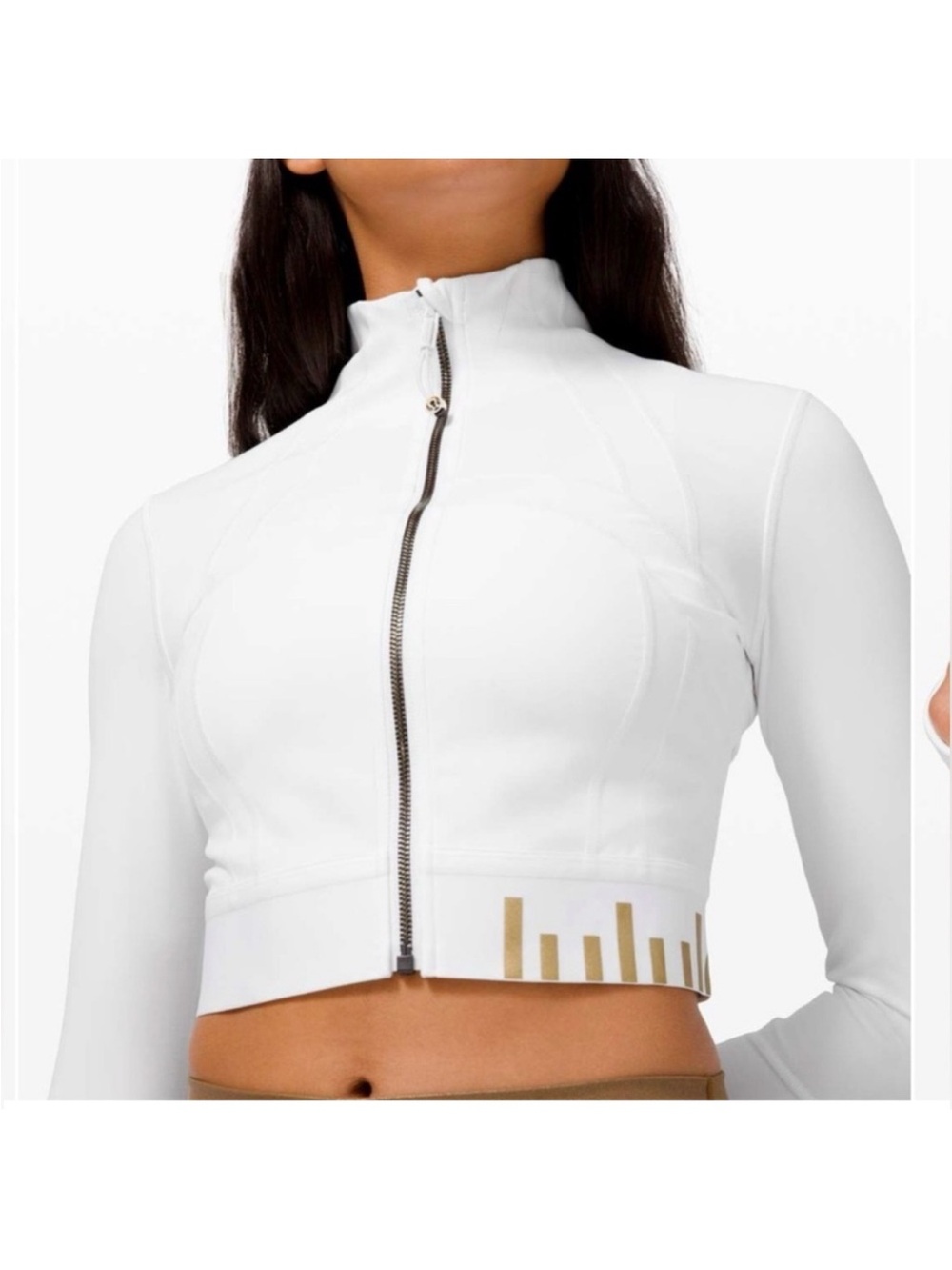 NWT lululemon athletica Gold Special Edition Cropped White Define Jacket 6